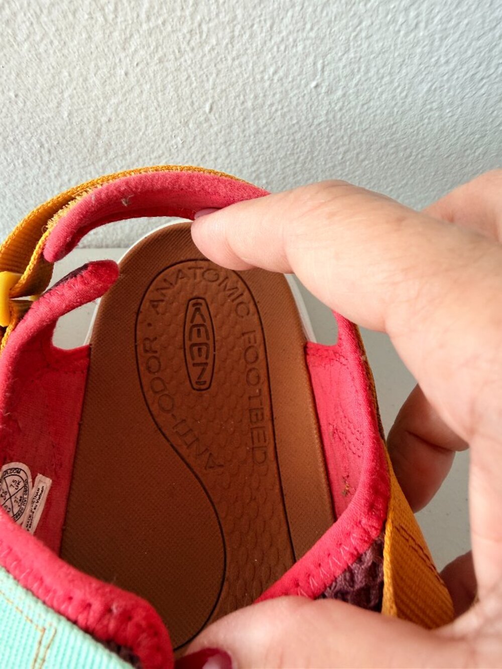 Keen Women's Turquoise, Pink & Mustard Sport Sandals - Picture 8 of 8